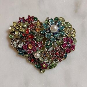 Floral Heart Brooch